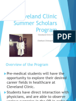 Cleveland Clinic Summer Scholars Program