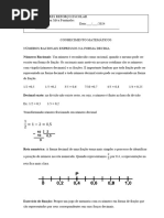 6 Ano - Numeros Racionais e Reta Numerica