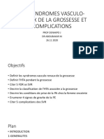 Les Syndromes Vasculo-Renaux de La Grossesse Et Complications