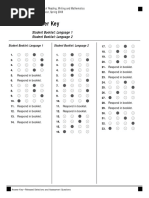 Math Answer Key 2008