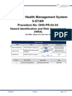 OHS-PR-02-03 HIRA Hazard ID & Risk Assessment