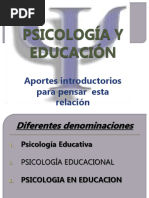 1 - La Relaciones Entre La Psicologia y Educacion 1