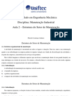 Aula 2 - Estrutura Do Setor de Manutenção