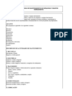 (Anexo 4-A) Programa de Mantenimiento Preventivo de Maquinas y Equipos Herramienta