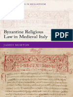 MORTON James - Byzantine Religious Law in Medieval Italy (Oxford 2021)