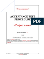 Acceptance Test Plan