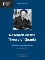 Research On The Theory of Quanta, Louis de Broglie