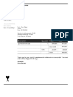 Facture: Description Quantité Prix À Coût