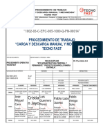 "1002-03-C-EPC-005-1000-Q-PN-00014": Procedimiento de Trabajo "Carga Y Descarga Manual Y Mecanizada" Tecno Fast