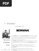 Bernina Activa 135 Sewing Machine Instruction Manual