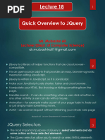 Lect 18 Quick Overview To JQuery