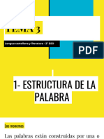 TEMA 3 - Estructura y Formación de Palabras