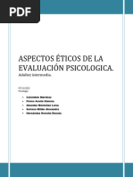 Aspectos Éticos de La Evaluación Psicologica