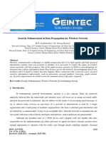 Security Enhancement in Data Propagation For Wireless Network