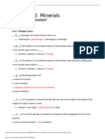 MODULE 2: Minerals: Activitiy/Assessment