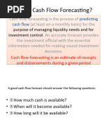 What Is Cash Flow Forecasting