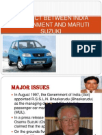 Conflict Between India Government and Maruti Suzuki