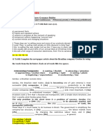 Review of Tenses - Answer Key