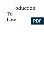 Introduction To Law Notes