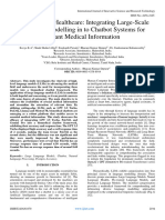 Transforming Healthcare: Integrating Large-Scale Language Modelling in To Chatbot Systems For Instant Medical Information