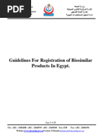 Guidelines For Registration of Biosimilar Products in Egypt