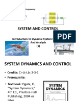 Introduction To Dynamic System Modeling and Analysis