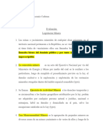 Evaluacion Unica de Legislacion Minera