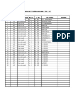 Molding Parameter Record Rev