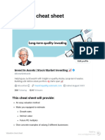 Valuation Cheat Sheet - Invest in Asset Production