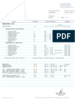 Paciente: Código de Atención: Fecha de Atención:: Análisis Resultado Rango de Referencia Unidades