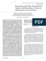 Effect of Using King Grass and Water Hyacinth Fed Banana Stem Ensiled With Rice Bran or Yeast On Growth Performance of Local Goats