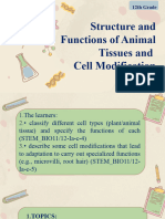 Bio1 Function of Animal Cells and Cell Modification