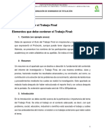 Guía para Elaborar PROYECTO FINAL (Trabajo Terminal)