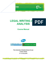 DLA Piper Legal Writing and Analysis Course Manual - 2018