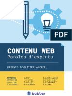 Contenu Web Paroles Experts Livre Numerique