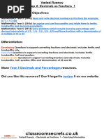 Year 5 Spring Block 3 Step 2 VF Decimals As Fractions 1