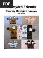 Amigurumi Farmyard Animals Granny Hexagon Loveys