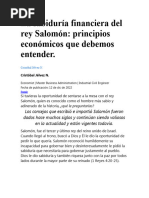 La Sabiduría Financiera Del Rey Salomón