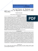 Effects of Aqueous Leaf Extract of Thunbergia Alata (Boxer Ex Sims) On Reproductive Parameters in Male Wistar Rats