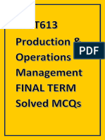 MGT613 Final Term Solved Mcqs by VU Pakistan Short