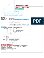 Maths Content Term Ii