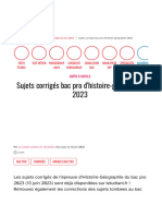 Sujets Corrigés Bac Pro D'histoire-Géographie 2023 - L'Etudiant