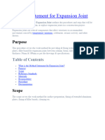 Method Statement For Expansion Joint