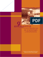 9no Encuentro de Investigadores de Arqueologia y Etnohistoria Por El Instituto de Cultura Puertorriquena