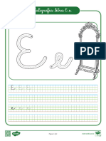 Pacote Folhas de Caligrafia Maiusculas E Minusculas Letra E