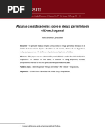 Algunas Consideraciones Sobre El Riesgo Permitido en El Derecho Penal - Caro John