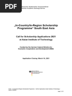 Call For Scholarships 2021 - AIT