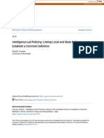 Intelligence-Led Policing Linking Local and State Policies To Establish A Common Definition