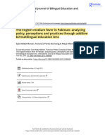 The English Medium Fever in Pakistan Analyzing Policy Perceptions and Practices Through Additive Bi Multilingual Education Lens-1