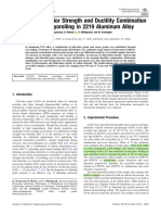 Achieving Superior Strength and Ductility Combination Through Cryorolling in 2219 Aluminum Alloy